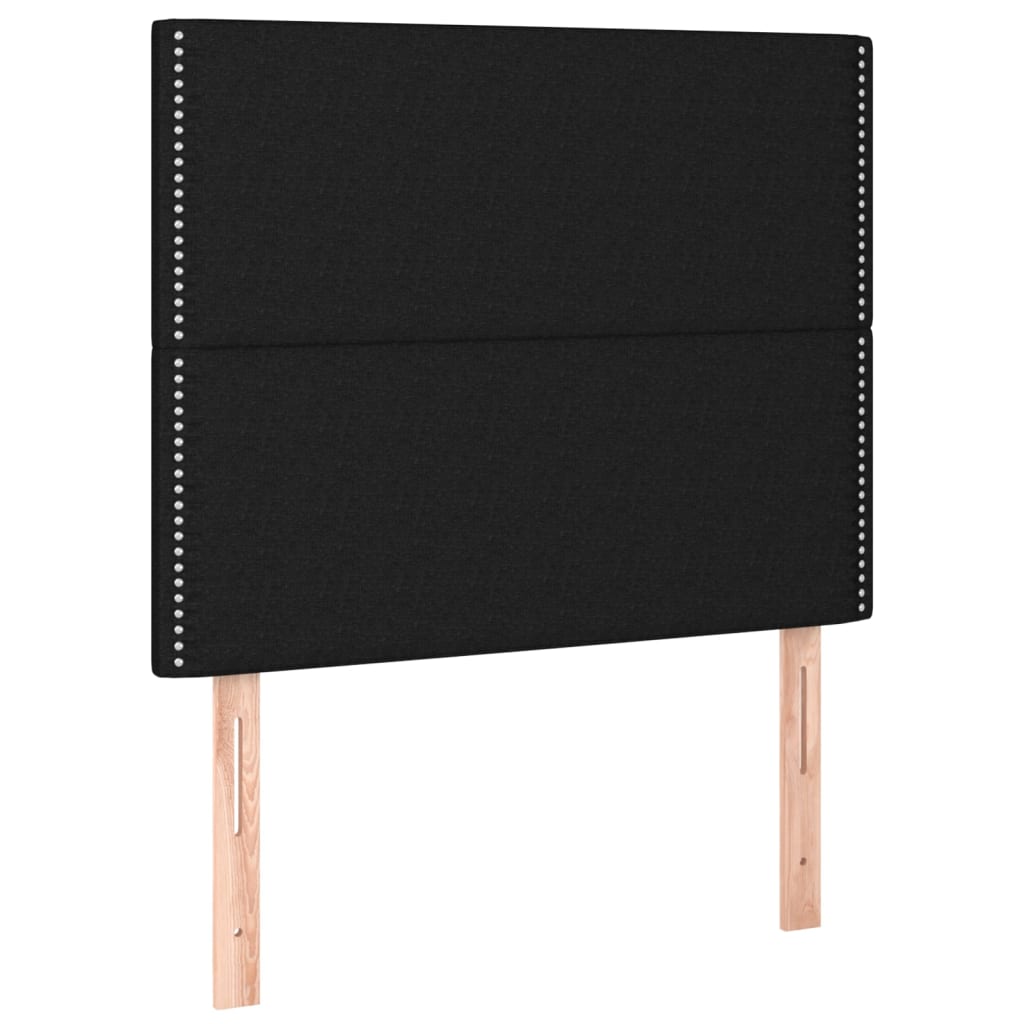 Box spring krevet s madracem crni 90x190 cm od tkanine