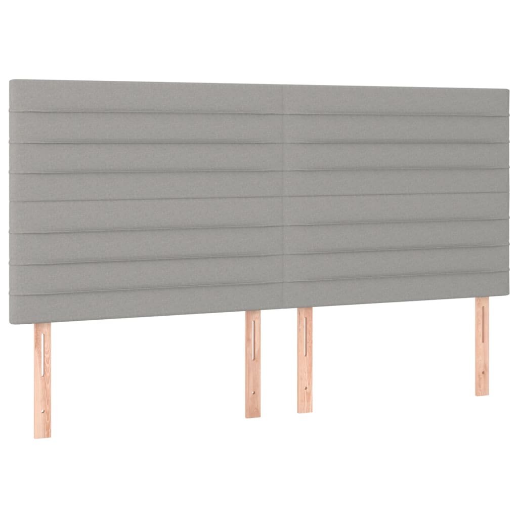 Krevet box spring s madracem svjetlosiva 160x200 cm tkanina