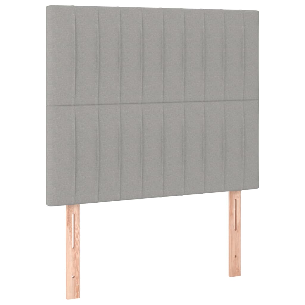 Box spring krevet s madracem svjetlosivi 90x190 cm od tkanine