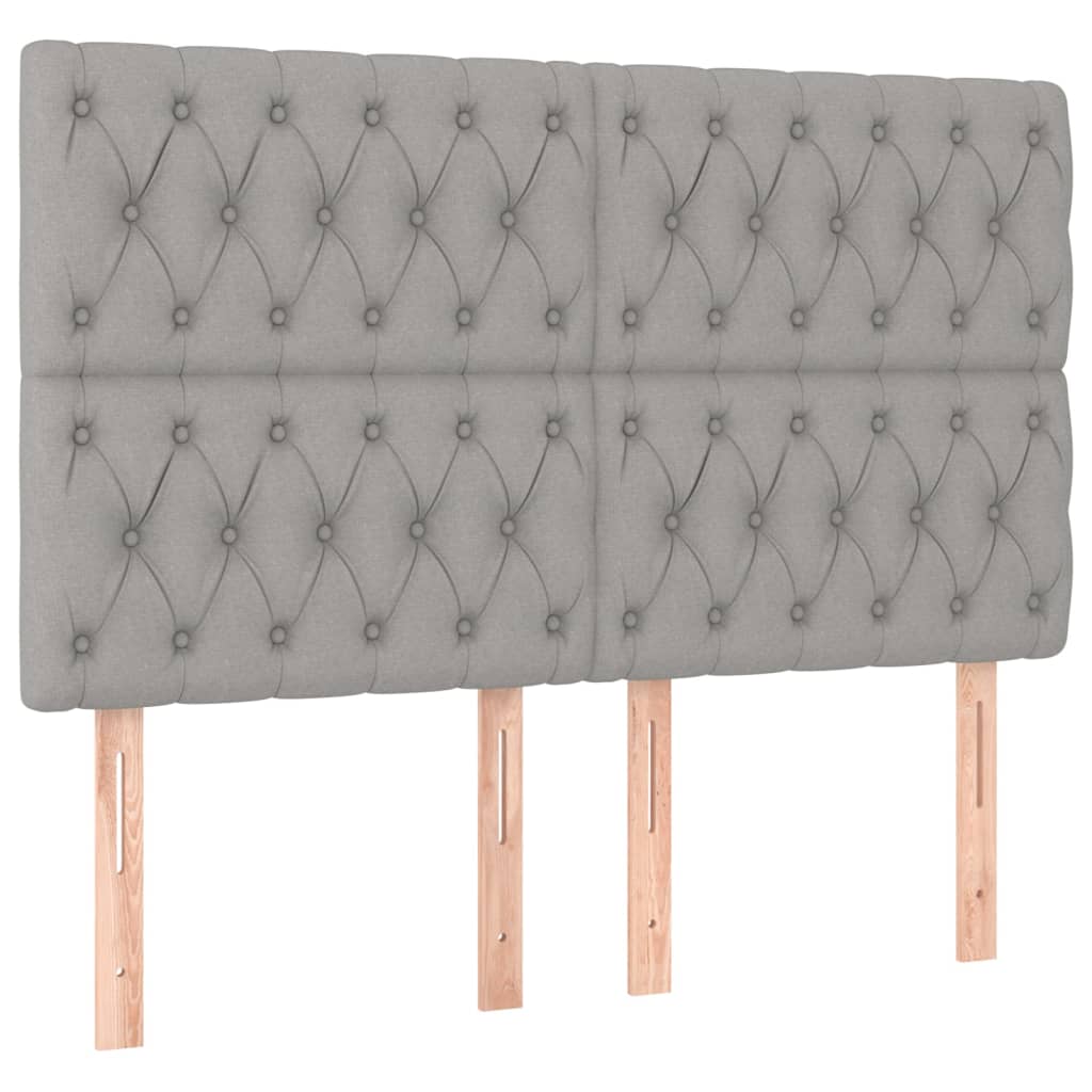 Krevet box spring s madracem svjetlosiva 160x200 cm tkanina