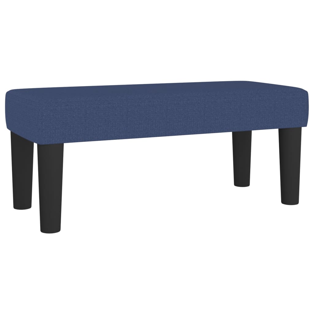 Krevet s oprugama i madracem plavi 100 x 200 cm od tkanine