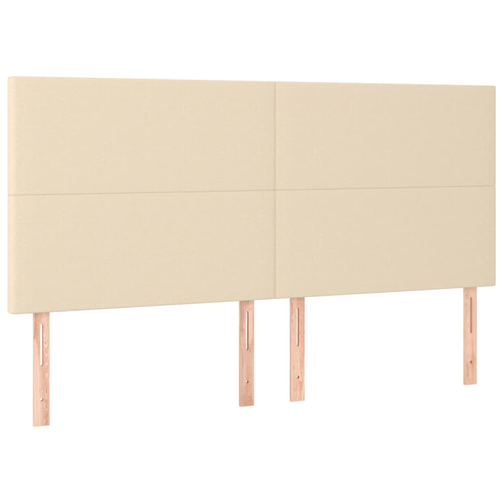 Krevet s oprugama i madracem krem 160x200 cm od tkanine