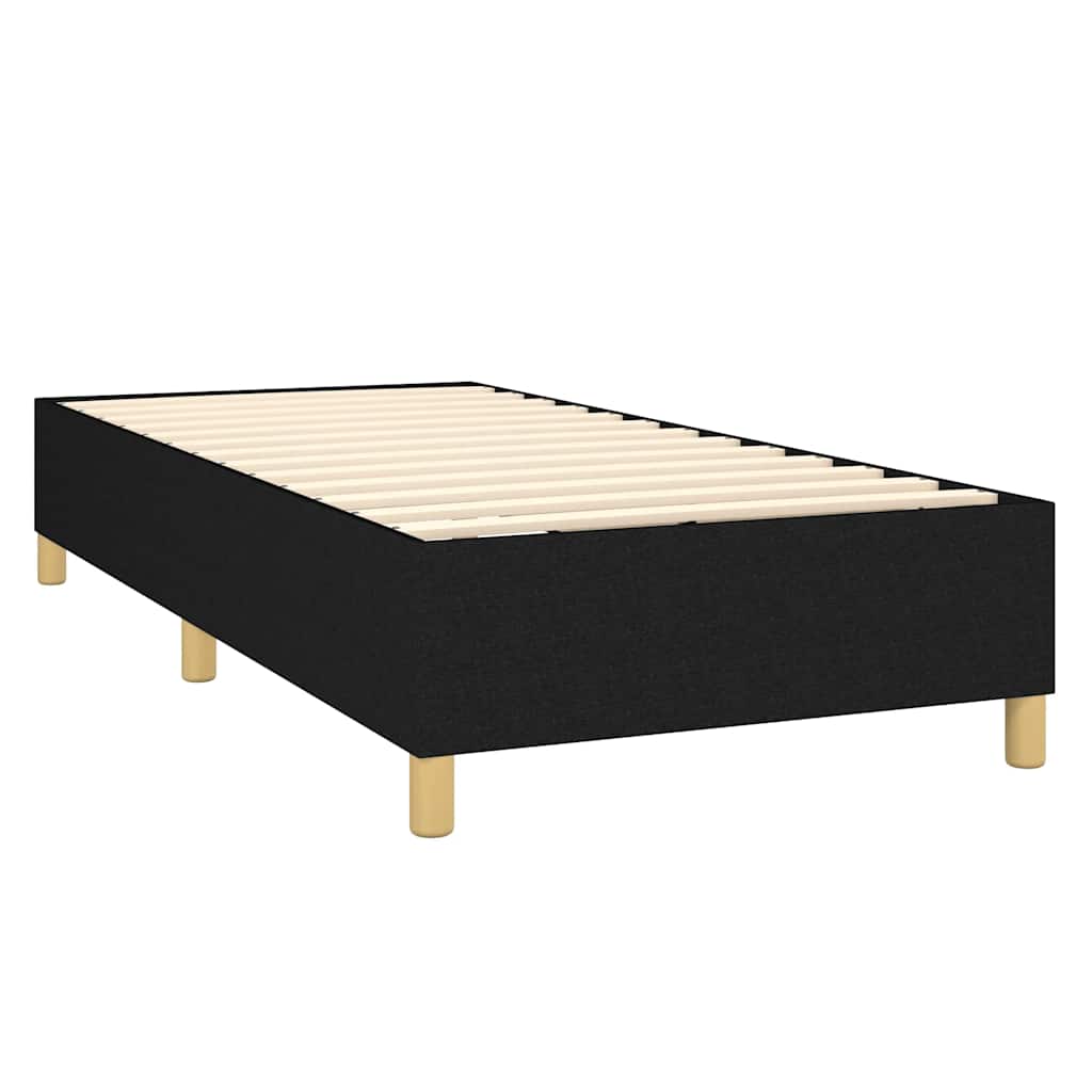 Box spring krevet s madracem crni 90x190 cm od tkanine