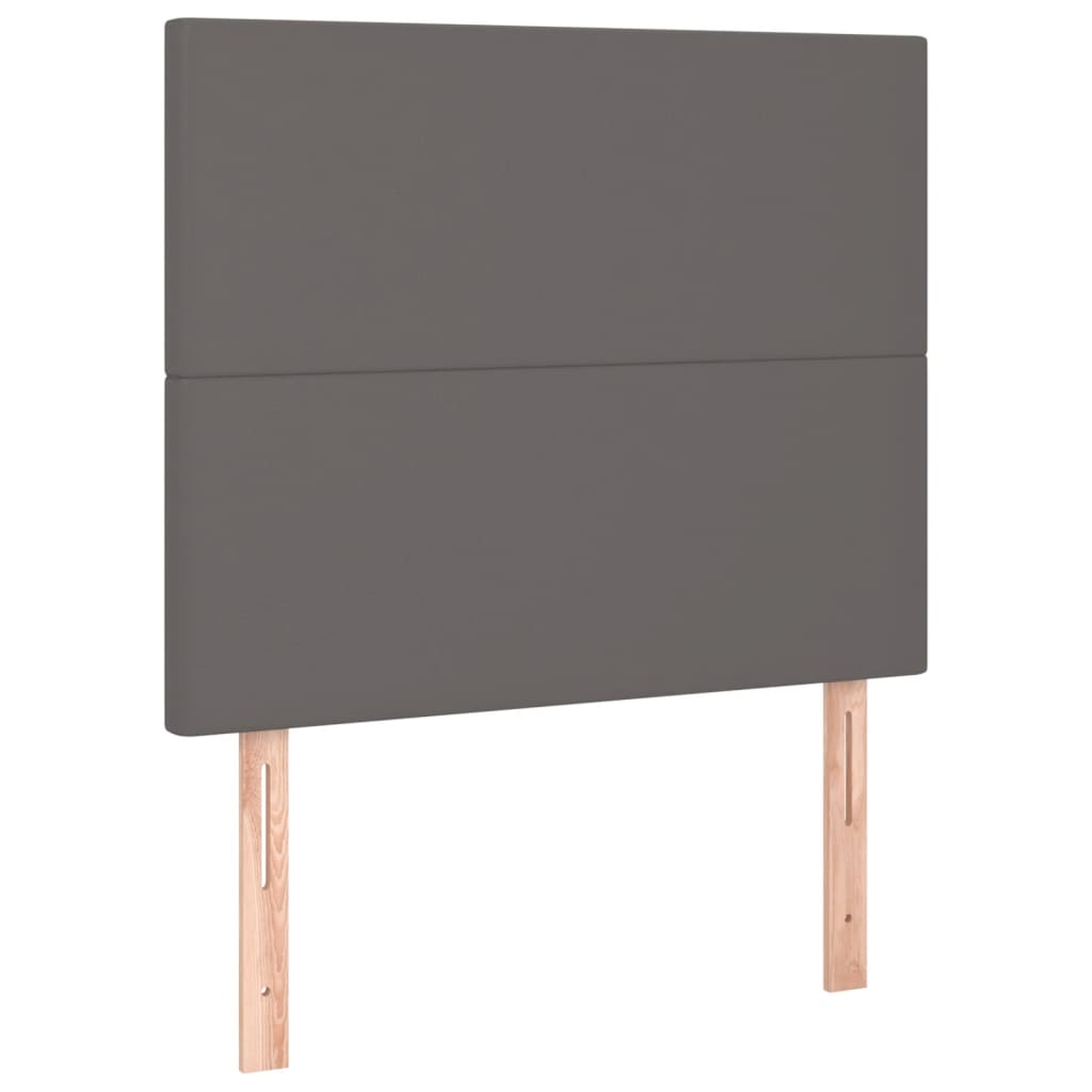 Krevet s oprugama i madracem sivi 100x200 cm od umjetne kože
