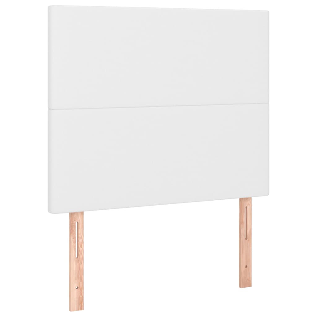 Krevet s oprugama i madracem bijeli 120x200 cm od umjetne kože