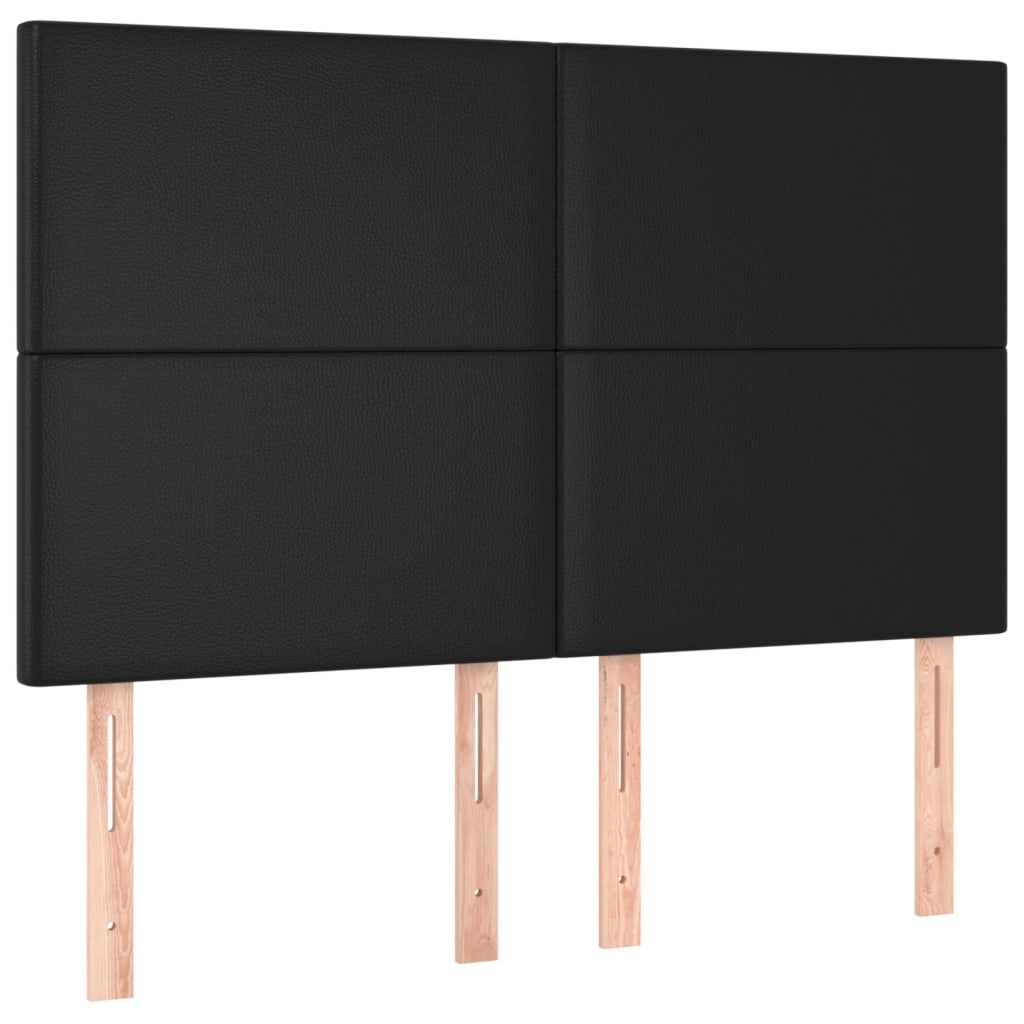 Krevet s oprugama i madracem crni 140 x 200 cm od umjetne kože