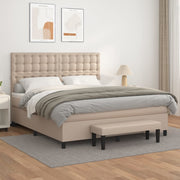 Krevet box spring s madracem cappuccino 180x200 cm umjetna koža