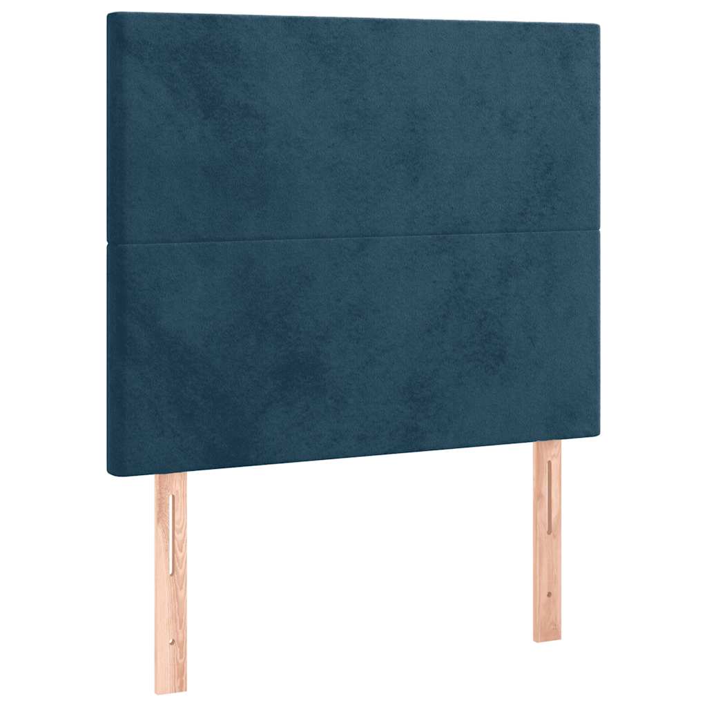 Box spring krevet s madracem tamnoplavi 100x200 cm baršunasti