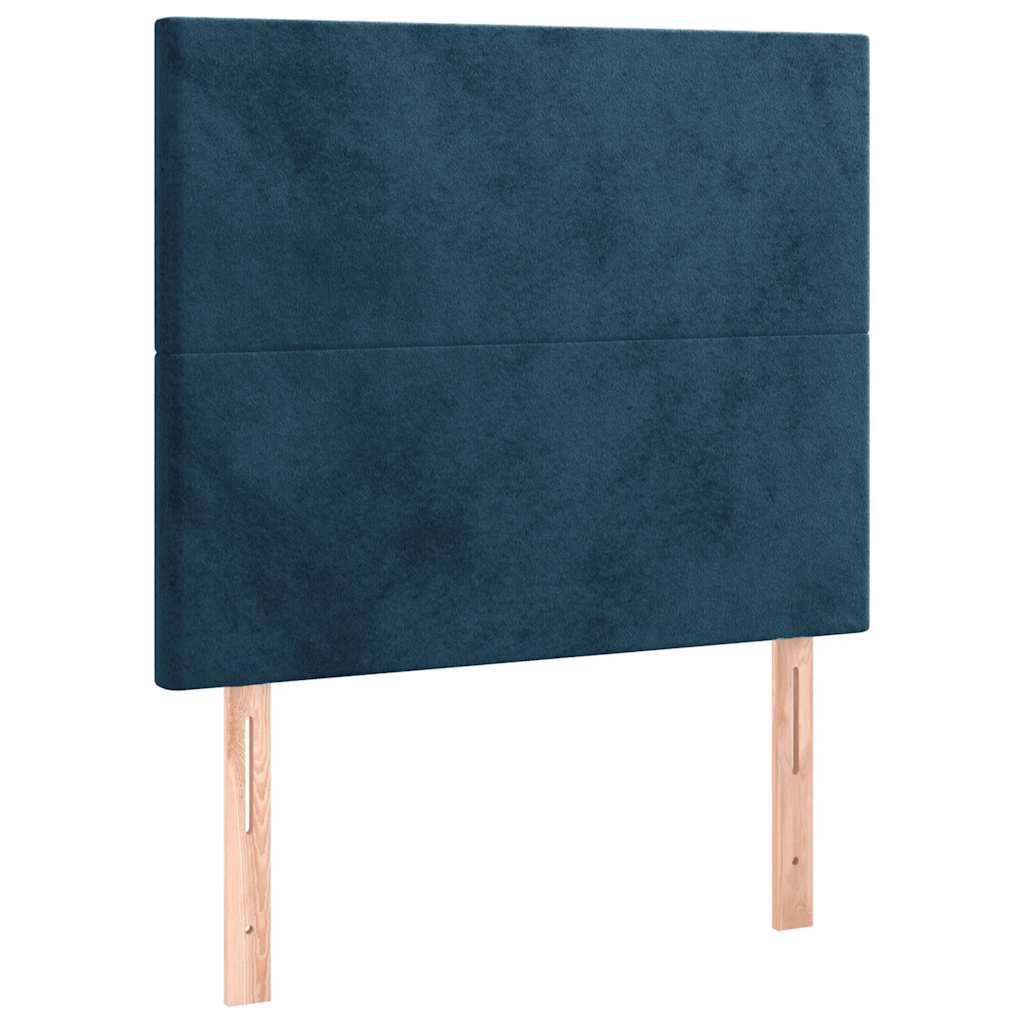 Box spring krevet s madracem tamnoplavi 120 x 200 cm baršunasti