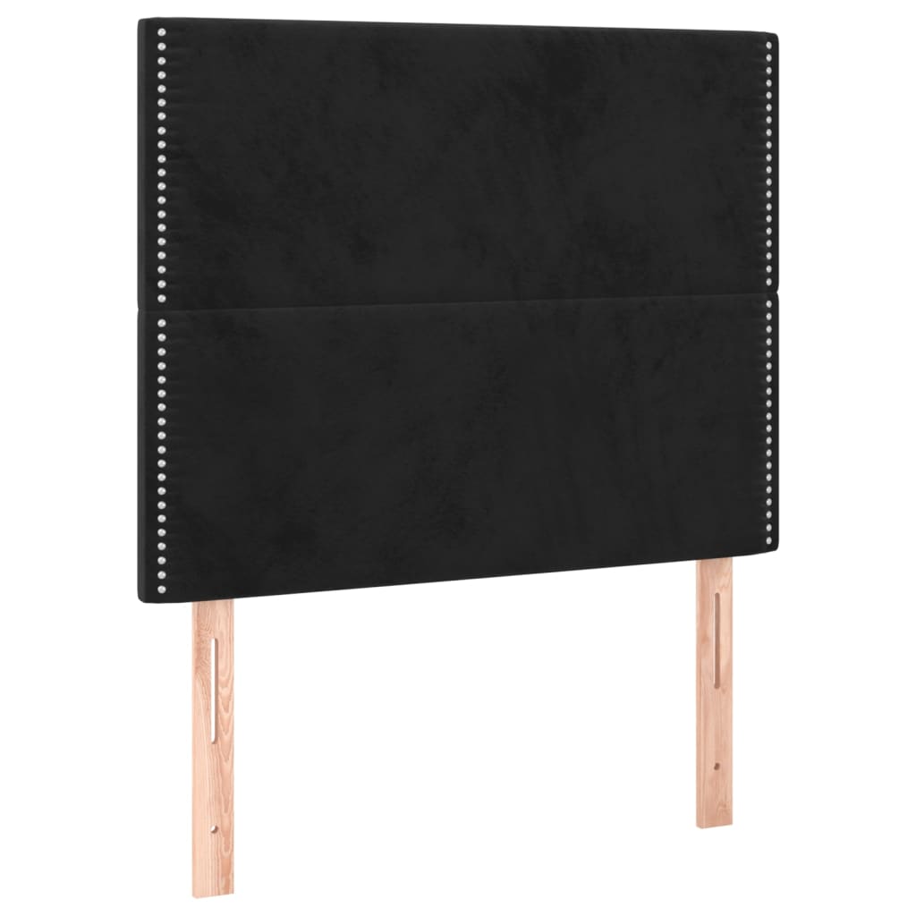Box spring krevet s madracem crni 90x190 cm baršunasti