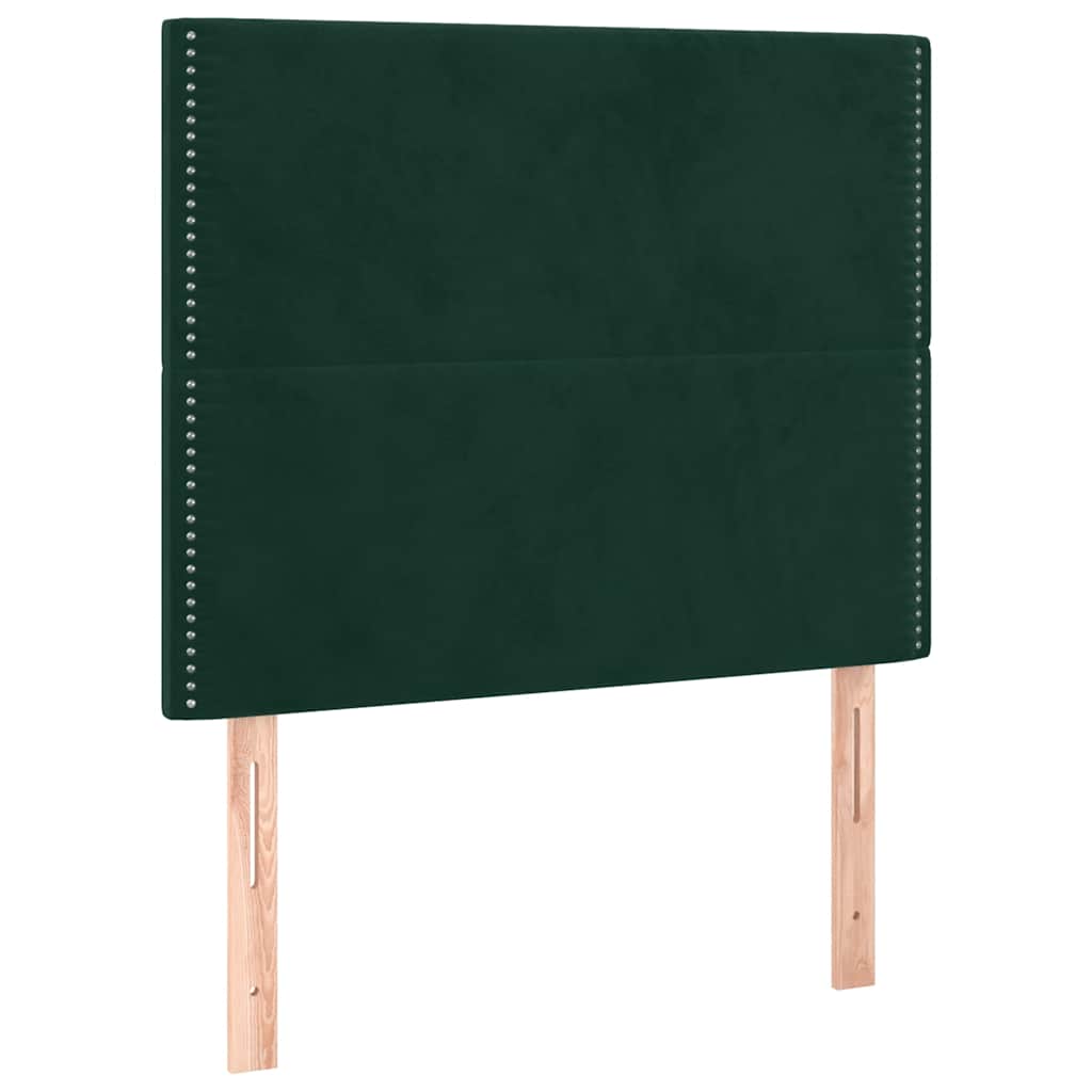 Box spring krevet s madracem tamnozeleni 100x200 cm baršunasti