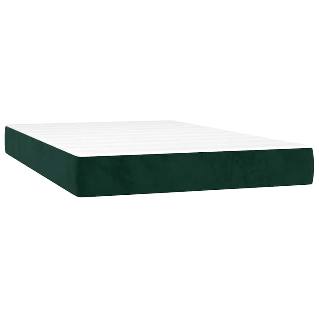Box spring krevet s madracem tamnozeleni 100x200 cm baršunasti