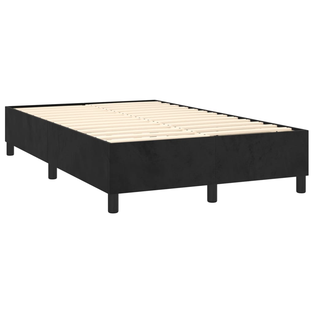 Box spring krevet s madracem crni 120 x 200 cm baršunasti