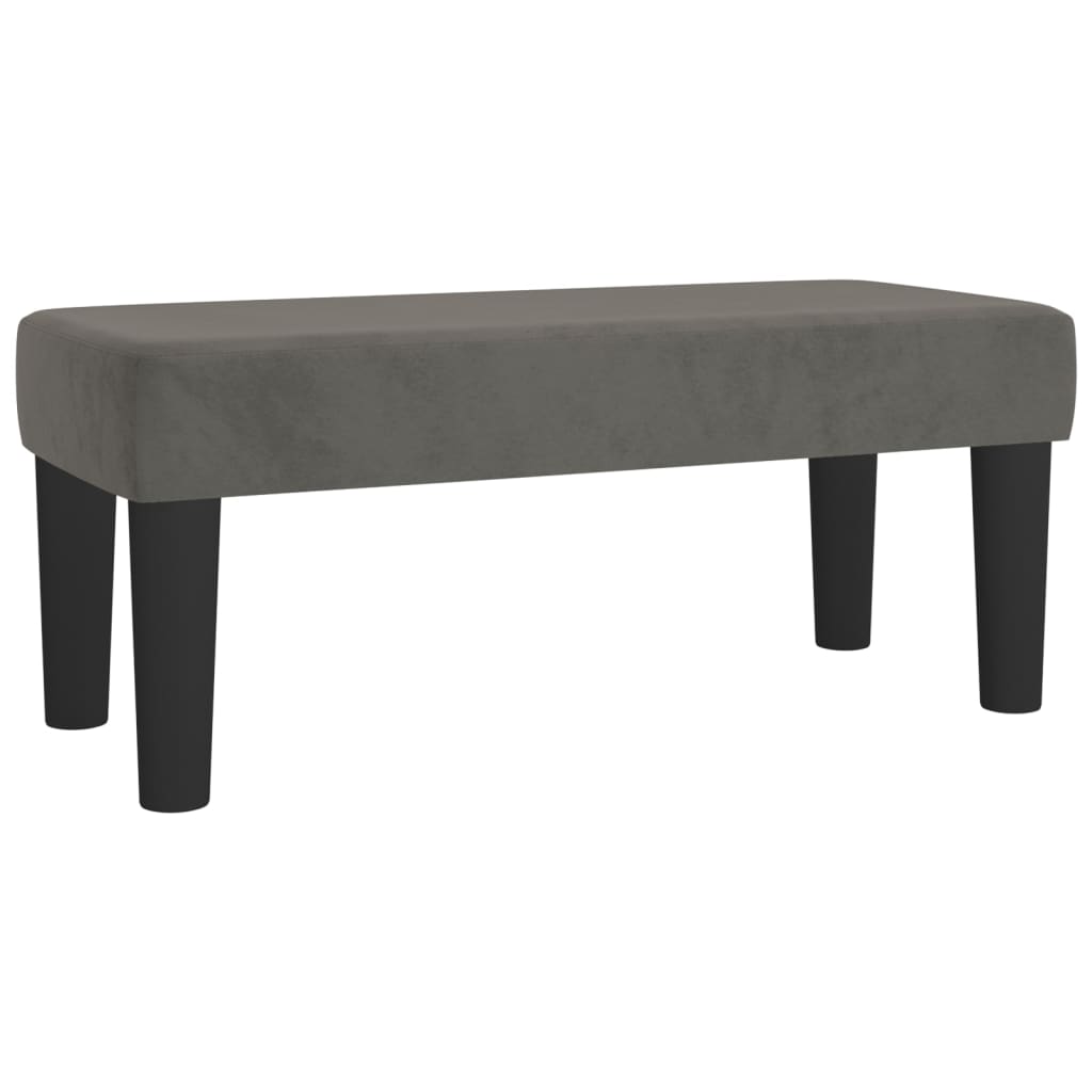 Box spring krevet s madracem tamnosivi 90x190 cm baršunasti