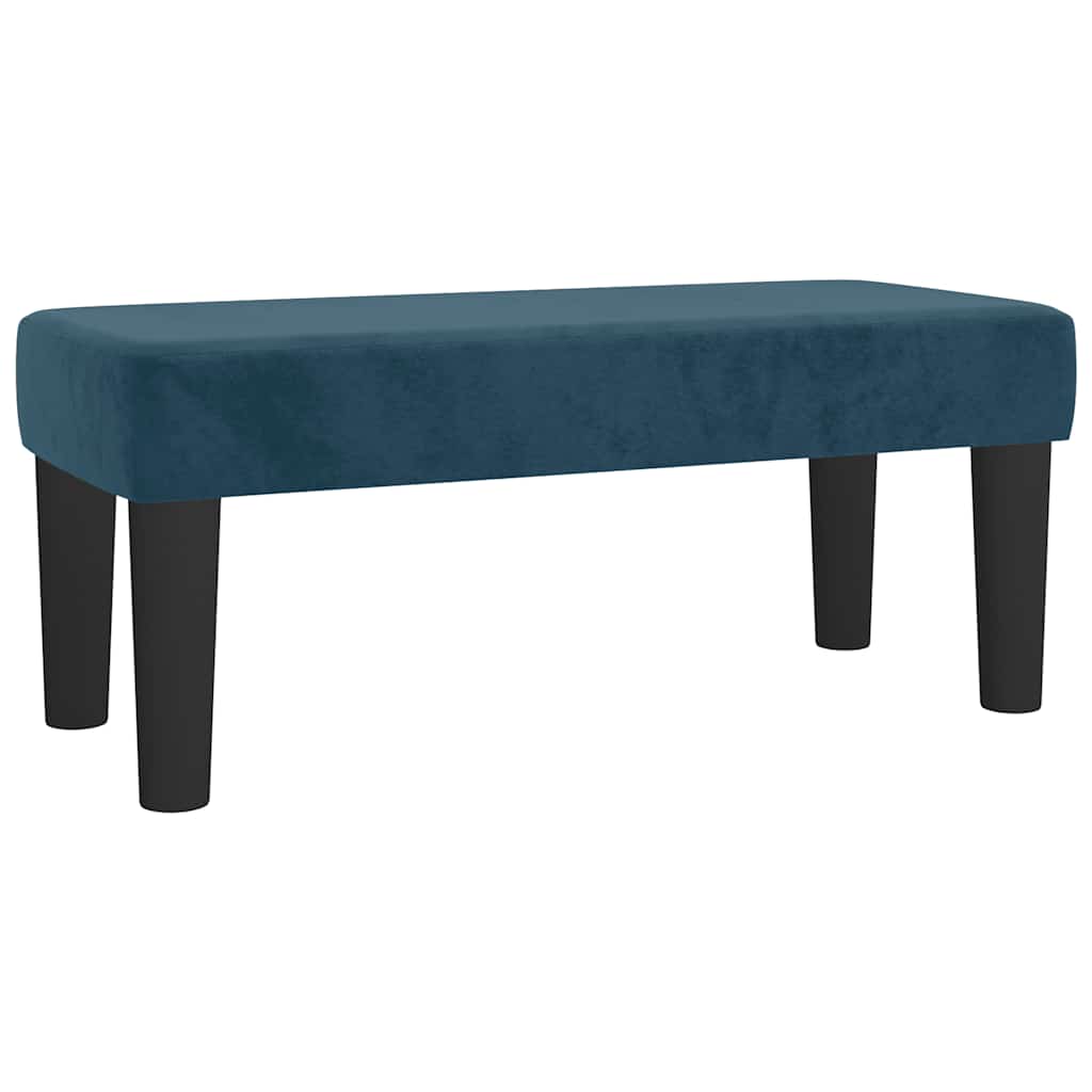 Box spring krevet s madracem tamnoplavi 90x190 cm baršunasti