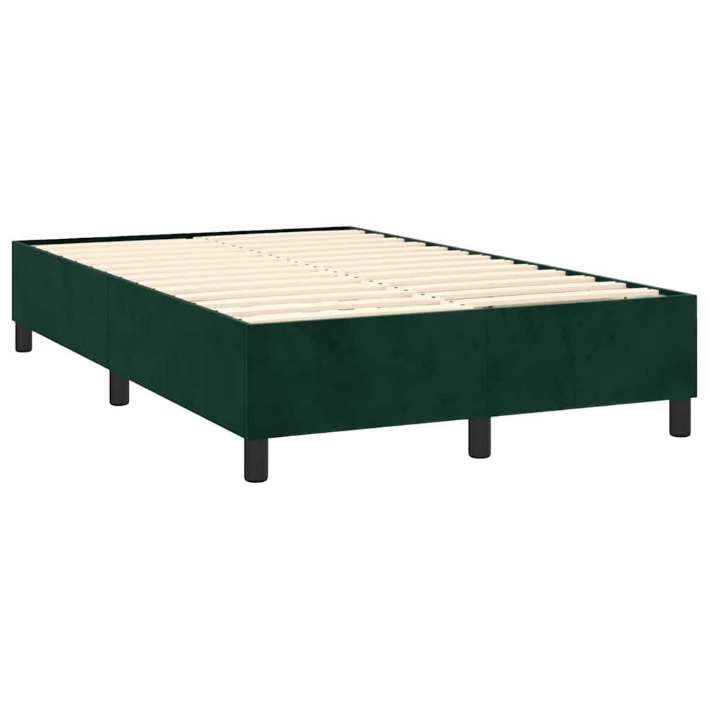 Box spring krevet s madracem tamnozeleni 120x200 cm baršunasti
