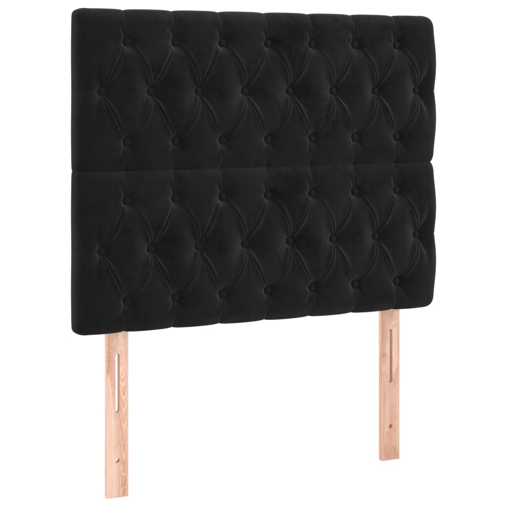 Box spring krevet s madracem crni 100x200 cm baršunasti