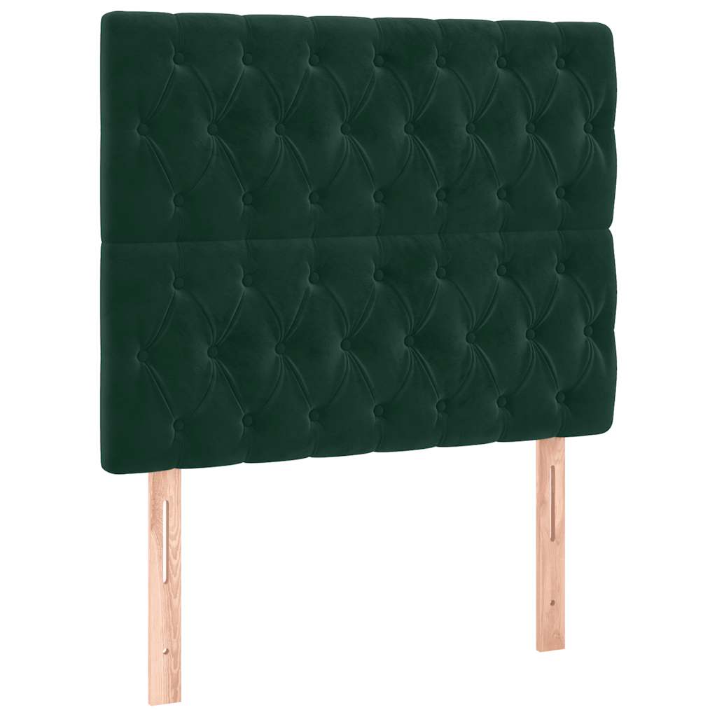 Box spring krevet s madracem tamnozeleni 100x200 cm baršunasti