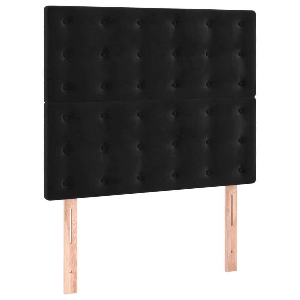 Box spring krevet s madracem crni 90x190 cm baršunasti