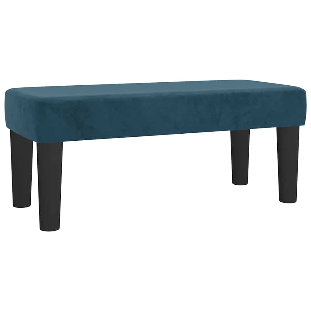 Box spring krevet s madracem tamnoplavi 90x190 cm baršunasti