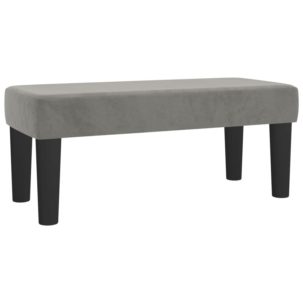 Box spring krevet s madracem svjetlosivi 90x190 cm baršunasti