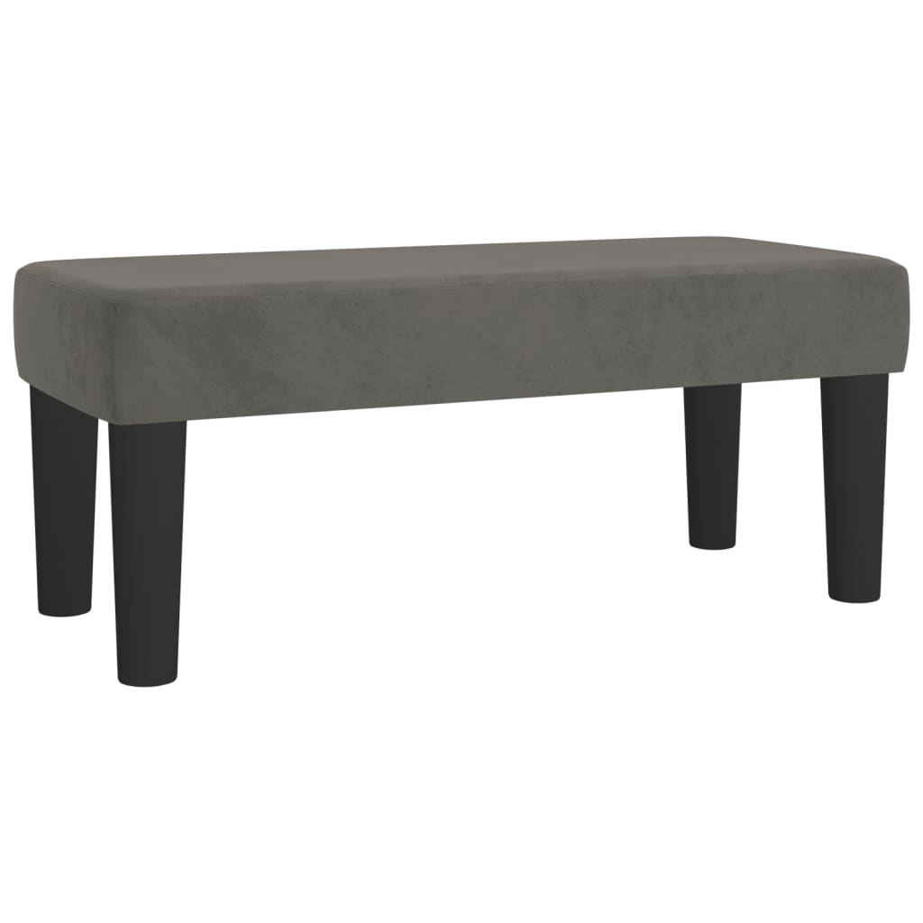 Box spring krevet s madracem tamnosivi 90x200 cm baršunasti