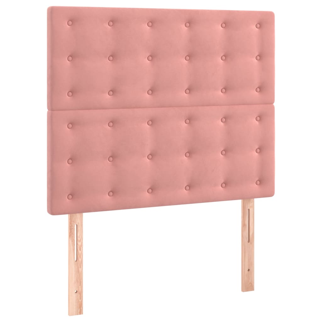 Box spring krevet s madracem ružičasti 120 x 200 cm baršunasti