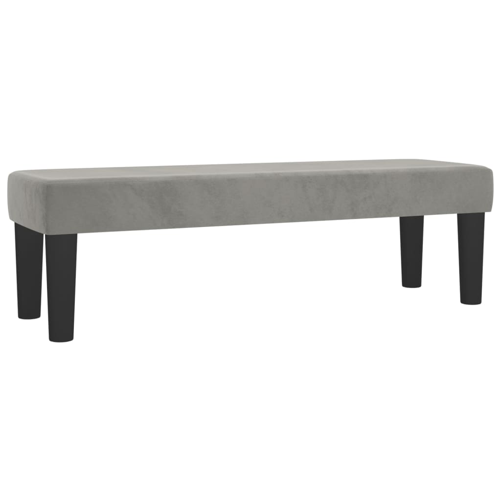 Krevet s oprugama i madracem svjetlosivi 140x190 cm baršunasti