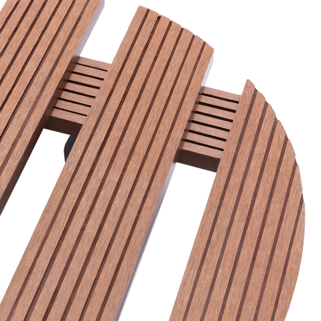 Kolica za biljke 4 kom smeđa Ø 30 x 7,5 cm WPC