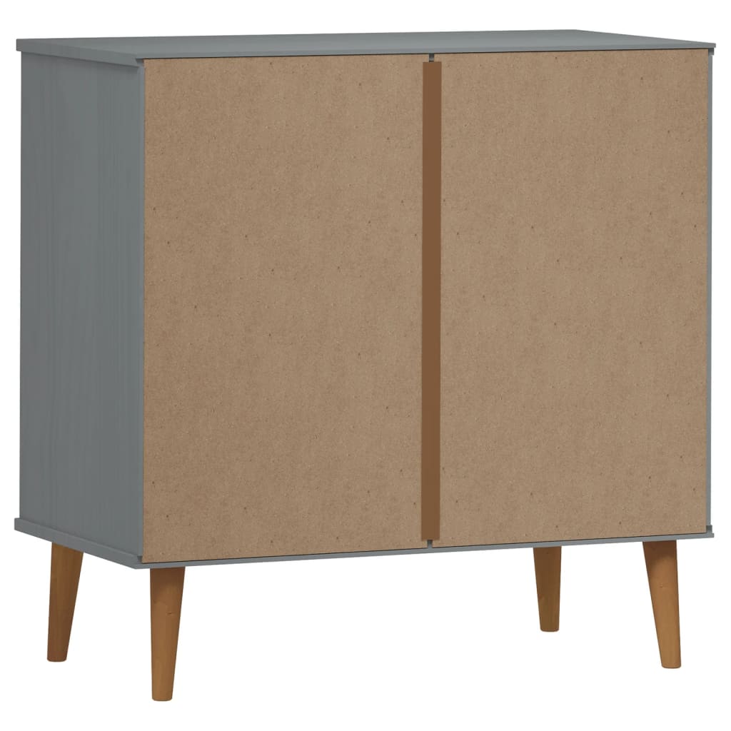 Ladičar MOLDE sivi 80x40x80 cm od masivne borovine