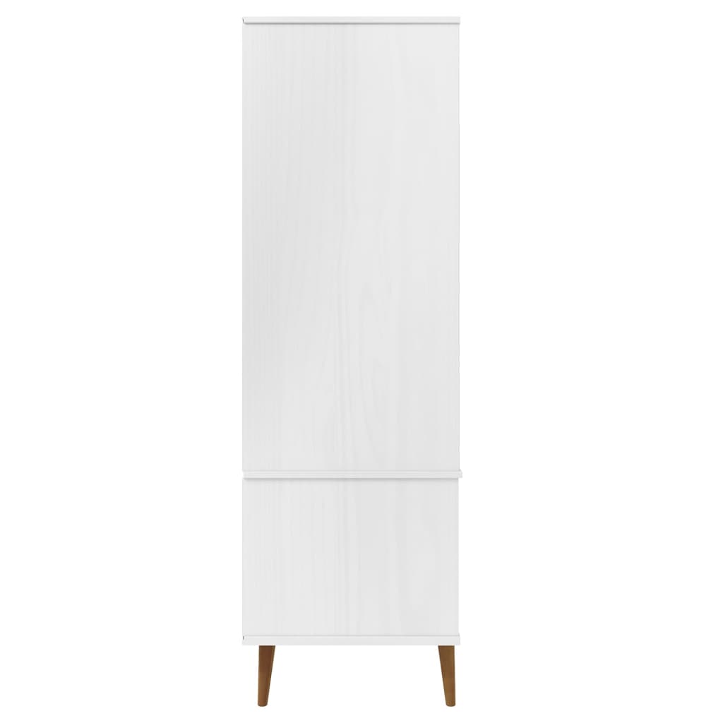 Ormar MOLDE bijeli 90 x 55 x 175 cm od masivne borovine