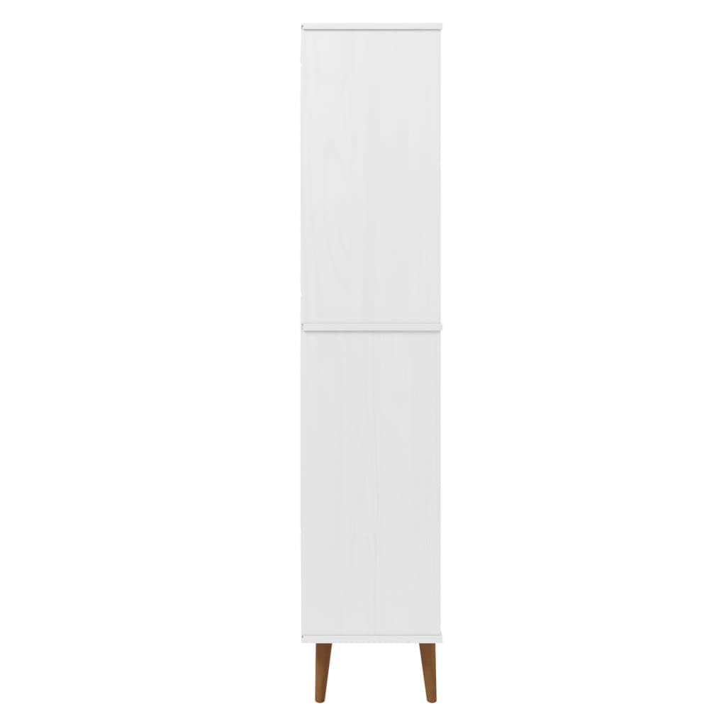 Regal za knjige MOLDE bijeli 85x35x170,5 cm od masivne borovine