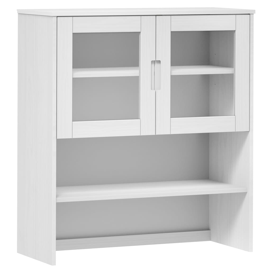 Gornji element za komodu MOLDE bijeli 90x35x100 cm od borovine