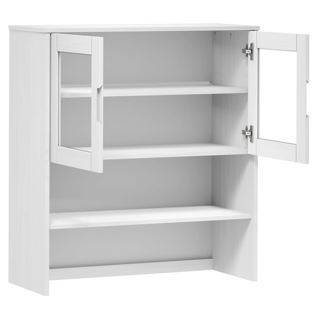 Gornji element za komodu MOLDE bijeli 90x35x100 cm od borovine