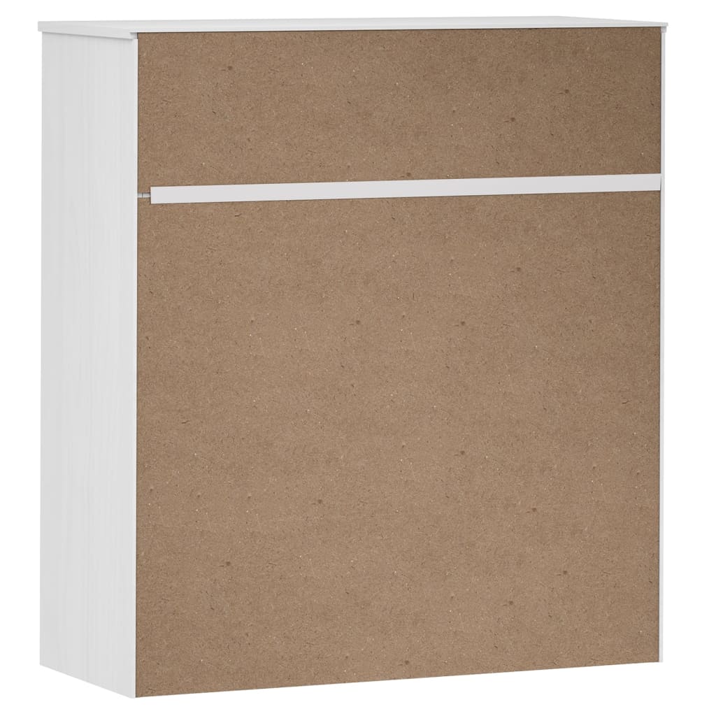 Gornji element za komodu MOLDE bijeli 90x35x100 cm od borovine