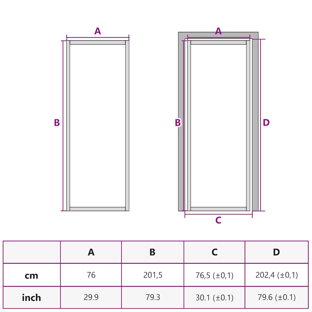 Unutarnja vrata 76 x 201,5 cm crna od mat stakla i aluminija