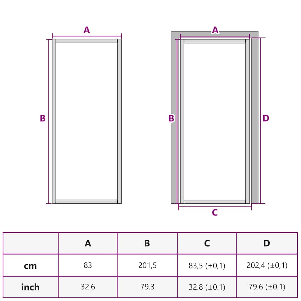 Unutarnja vrata 83 x 201,5 cm crna od mat stakla i aluminija
