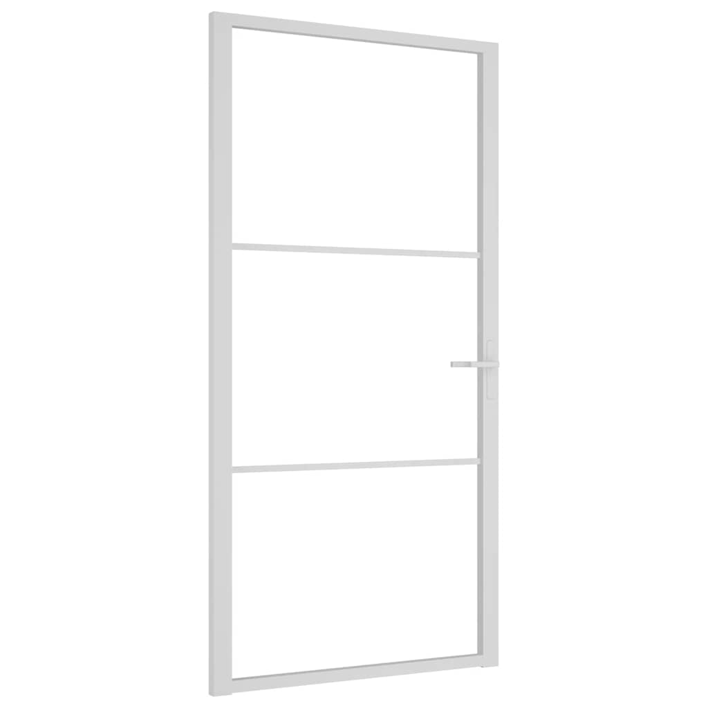 Unutarnja vrata 102,5x201,5 cm bijela od ESG stakla i aluminija