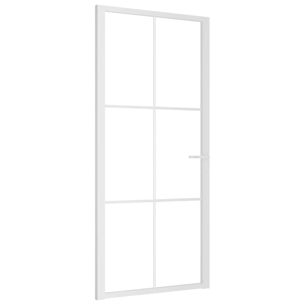 Unutarnja vrata 93 x 201,5 cm Bijela od ESG stakla i aluminija