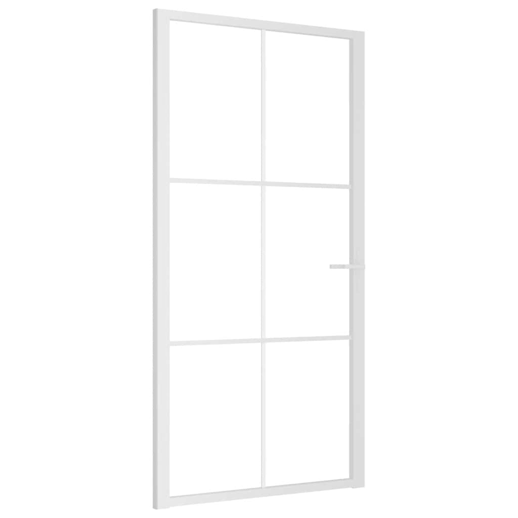 Unutarnja vrata 102,5x201,5 cm bijela od ESG stakla i aluminija
