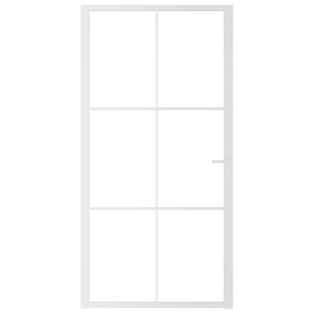 Unutarnja vrata 102,5x201,5 cm bijela od ESG stakla i aluminija