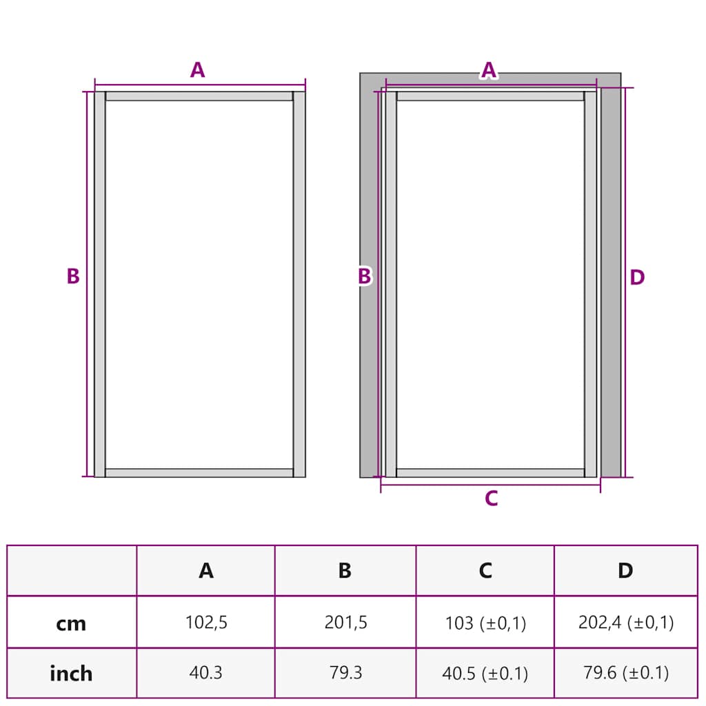 Unutarnja vrata 102,5x201,5 cm bijela od ESG stakla i aluminija