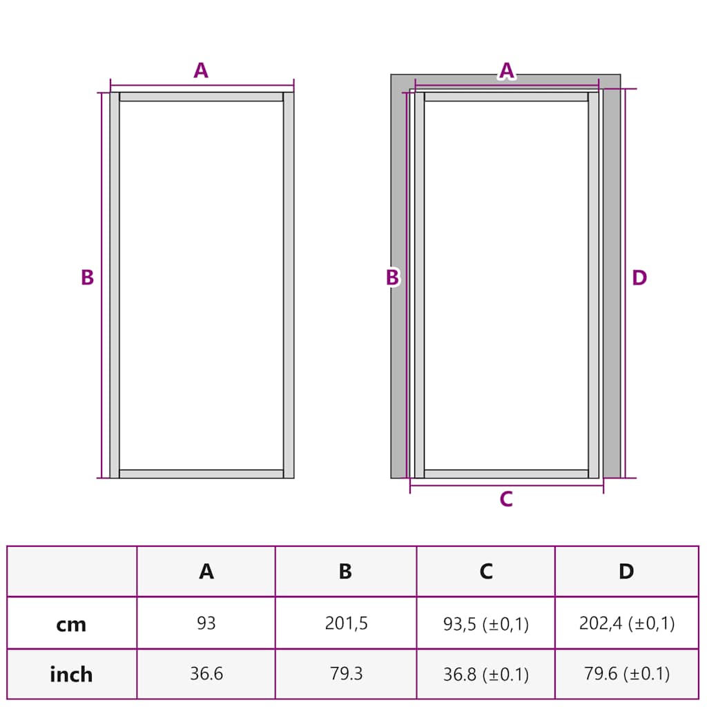Unutarnja vrata 93 x 201,5 cm Bijela od mat stakla i aluminija
