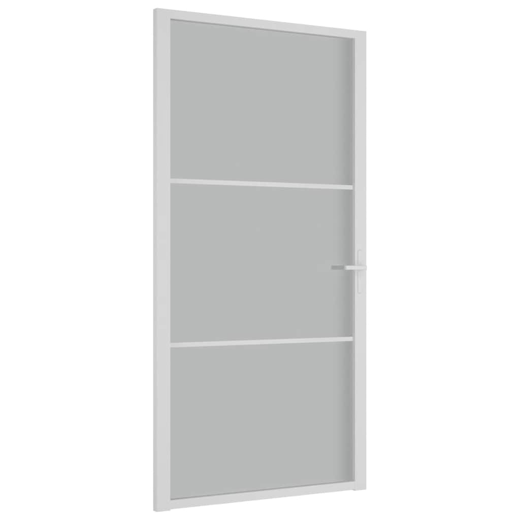 Unutarnja vrata 102,5x201,5 cm Bijela od mat stakla i aluminija
