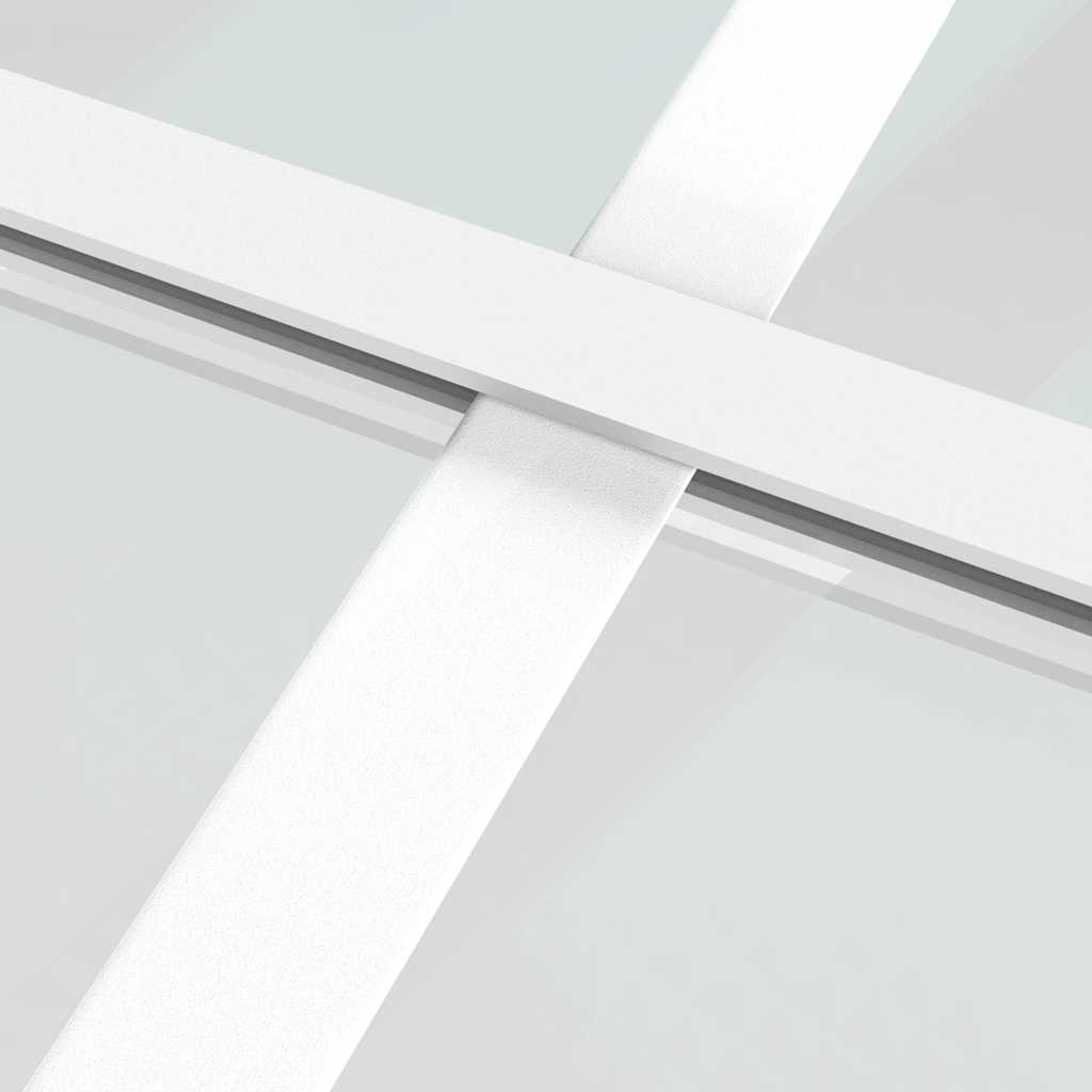 Unutarnja vrata 93 x 201,5 cm Bijela od mat stakla i aluminija