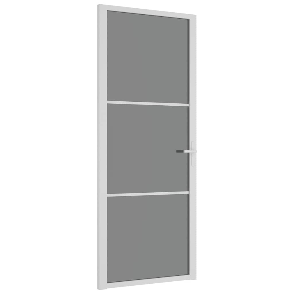 Unutarnja vrata 83 x 201,5 cm Bijela od ESG stakla i aluminija