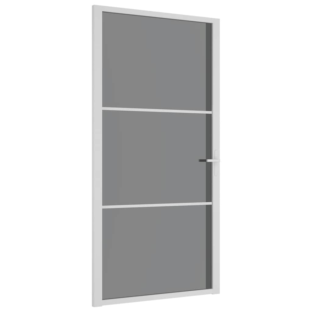 Unutarnja vrata 102,5x201,5 cm bijela od ESG stakla i aluminija