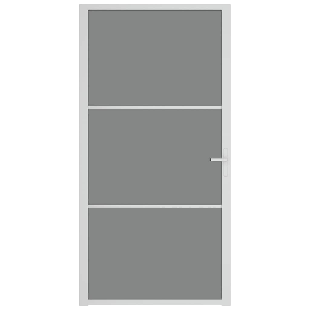 Unutarnja vrata 102,5x201,5 cm bijela od ESG stakla i aluminija