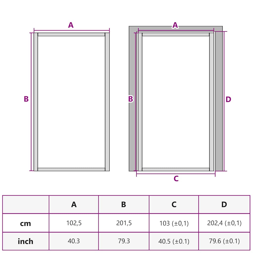 Unutarnja vrata 102,5x201,5 cm bijela od ESG stakla i aluminija