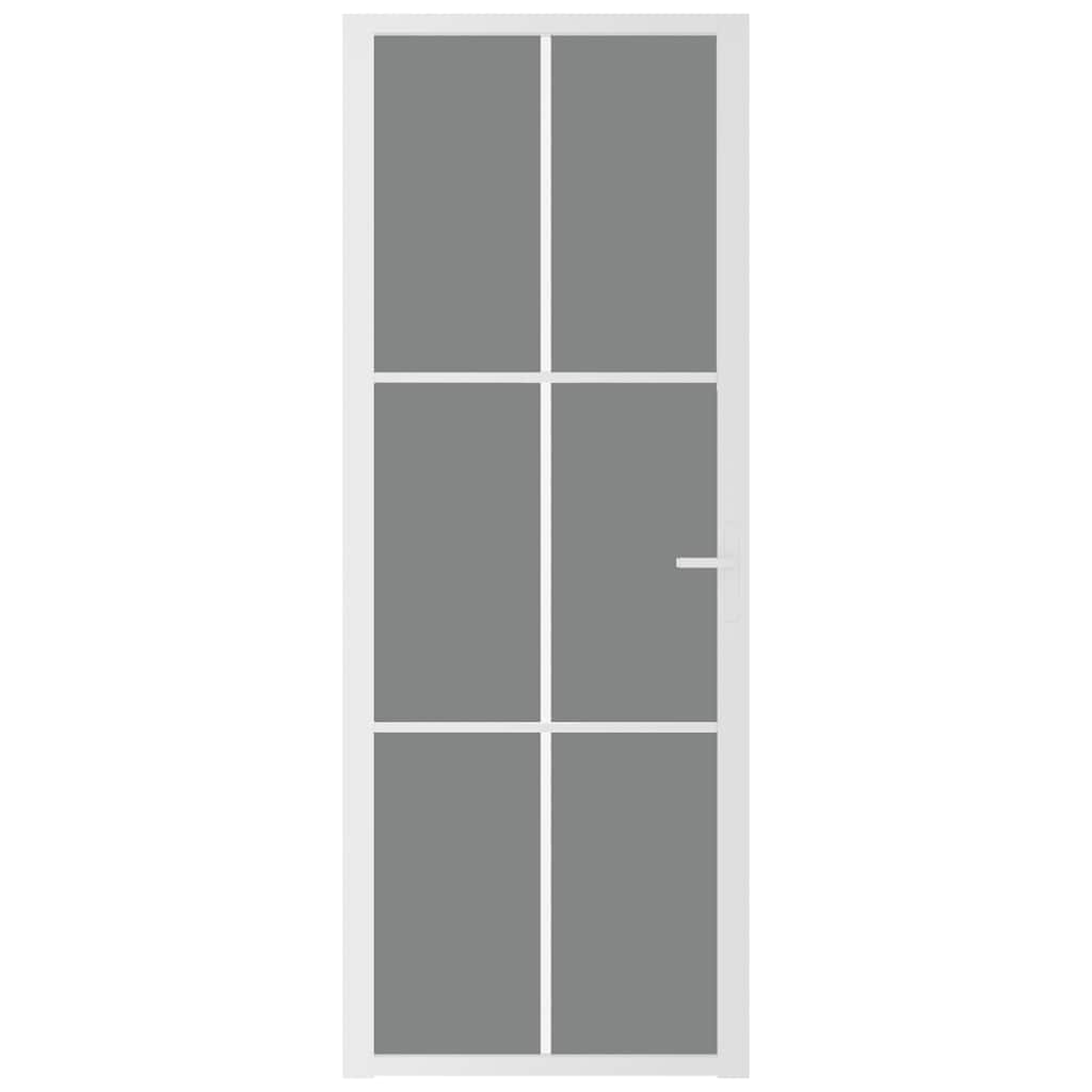 Unutarnja vrata 76 x 201,5 cm Bijela od ESG stakla i aluminija